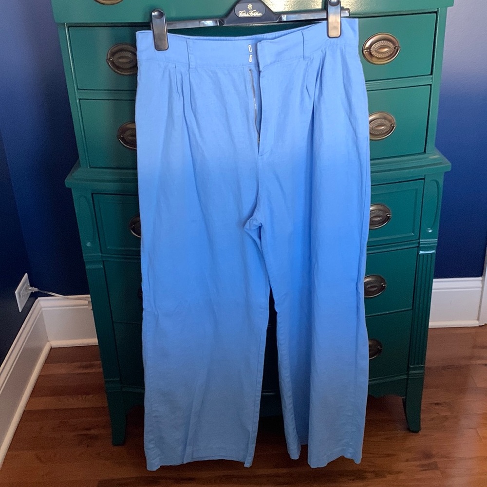 Abercrombie & Fitch Linen Wide Leg Pants
